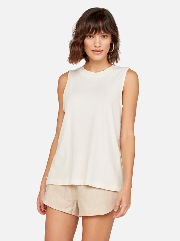 Organic Cotton Vintage Tank Bone, S