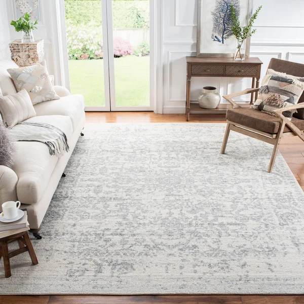 Safavieh Madison Rug Collection MAD603G - Silver - Ivory - 12& x 18&