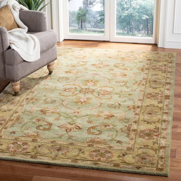 Safavieh Heritage HG811A Green - Gold 9& x 12& Area Rug