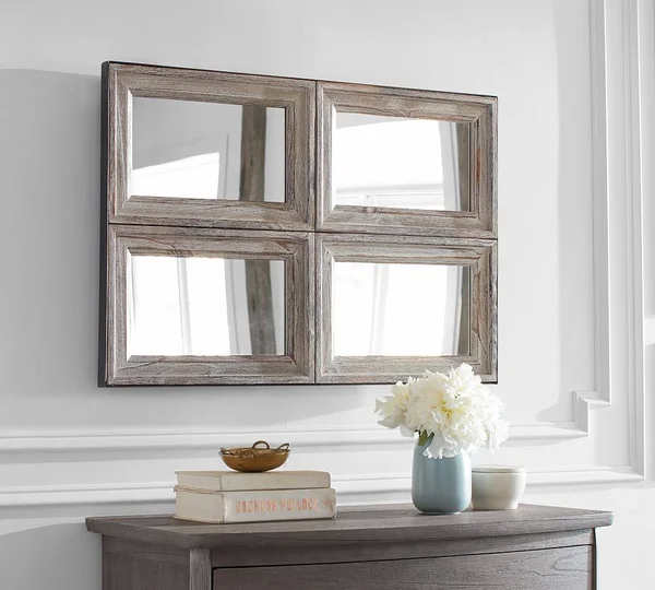 Aiden Accent Mirror, 4 Pane - Wall Mirrors - Wall Decor