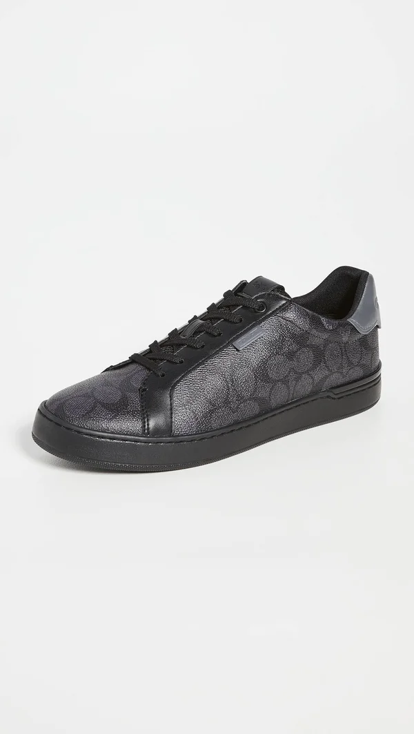 Coach Men's Low Line Signature Low-top Sneakers - Charcoal