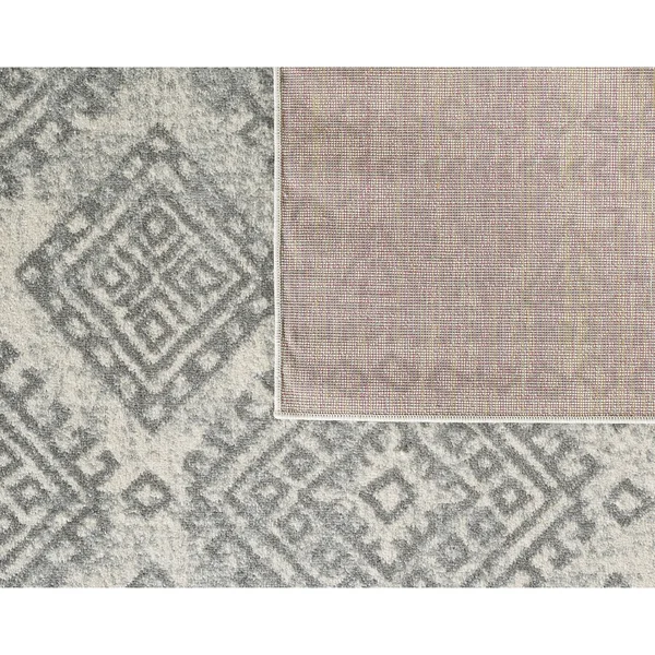 Porch & den Spirited Modern Moroccan Trellis Area Rug - 9& x 12& - Ivory/Grey