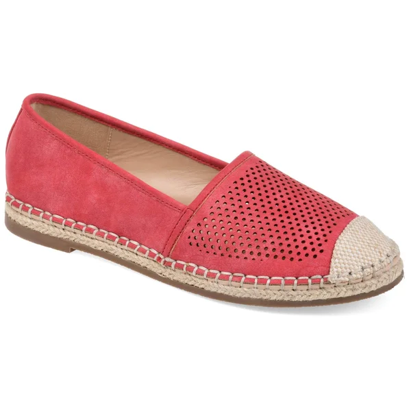 Journee Collection Rosela Women's Espadrille Flats Red - Size: 8