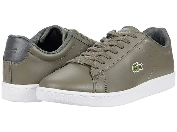 Lacoste Carnaby Evo 0121 2 SMA Men's Shoes Khaki/White : 9.5 M