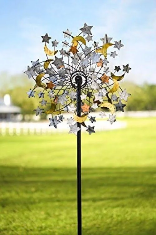 Plow & Hearth 54322 Celestial Confetti Garden Wind Spinner