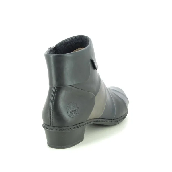 Rieker Y0791-01 Black/Navy 42 EU Womens Ankle Boots