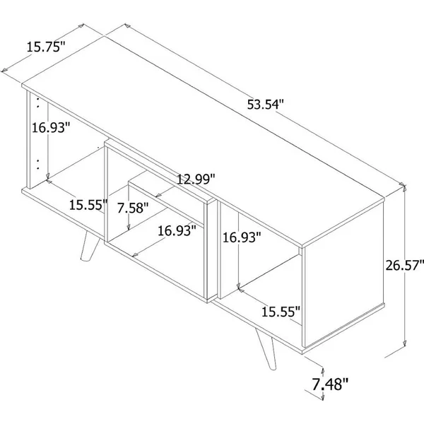 Manhattan Comfort 18PMC1 Hampton 53.54 TV Stand, White
