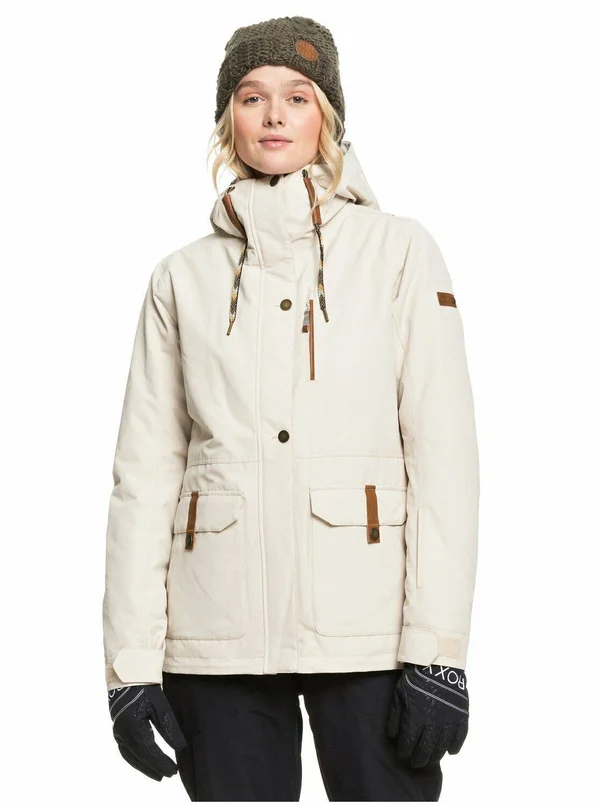 Roxy Snow Women's Andie Jacket, Oyster Gray, XL