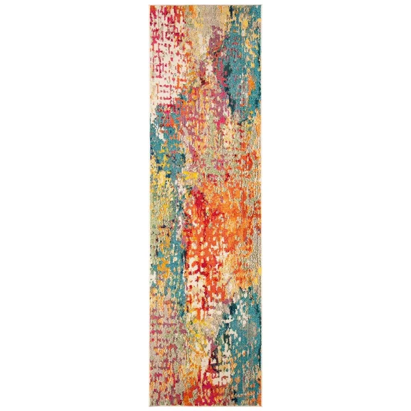 Safavieh Madison Milene Boho Abstract Rug - 2&2x22 x 10& Runner - Ivory/Multi