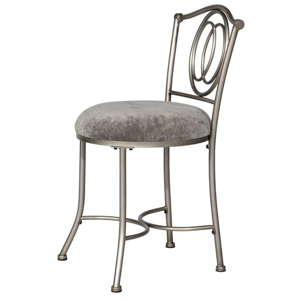 Hillsdale Furniture Emerson Vanity Stool Pewter