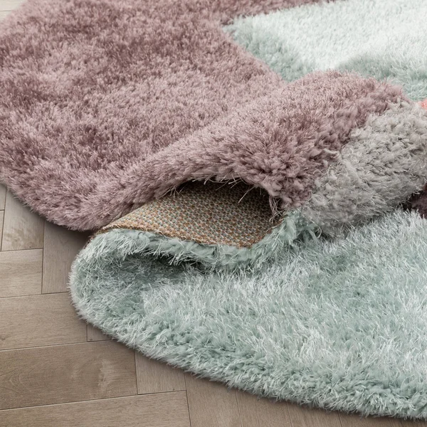 Well Woven Pablo GIA Modern Geometric Shag Lavendar Light Blue 3D Textured Thick & Soft Shag 5&3 inch x 7&7 inch Area Rug