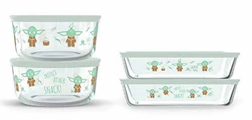 Pyrex 8 Piece Star Wars The Child Decorated Storage Set