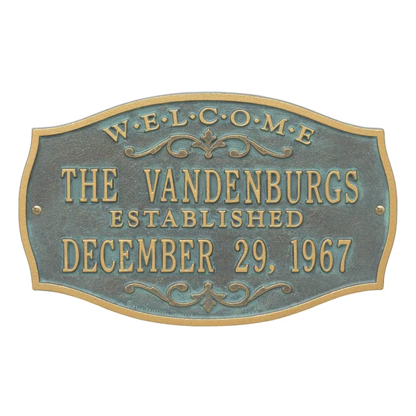 Brookfield Welcome Anniversary Personalized Plaque - Bronze Verdi