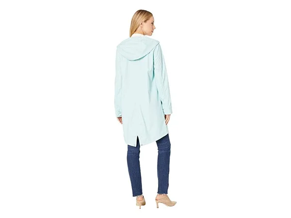 Levi's Rubberized PU Fishtail Rain Parka Women's Coat Light Blue : SM