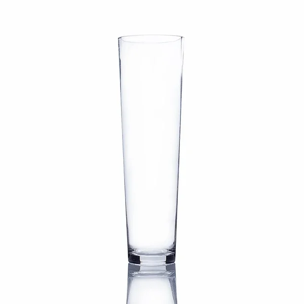 WGV Clear Taper Down Cylinder Glass Vase - 16-inch