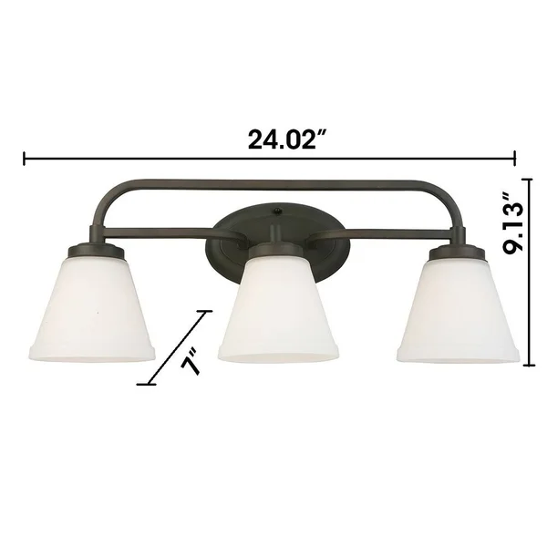 Eglo Lighting 202796A Mayview - Three Light Bath Vanity Matte Bronze