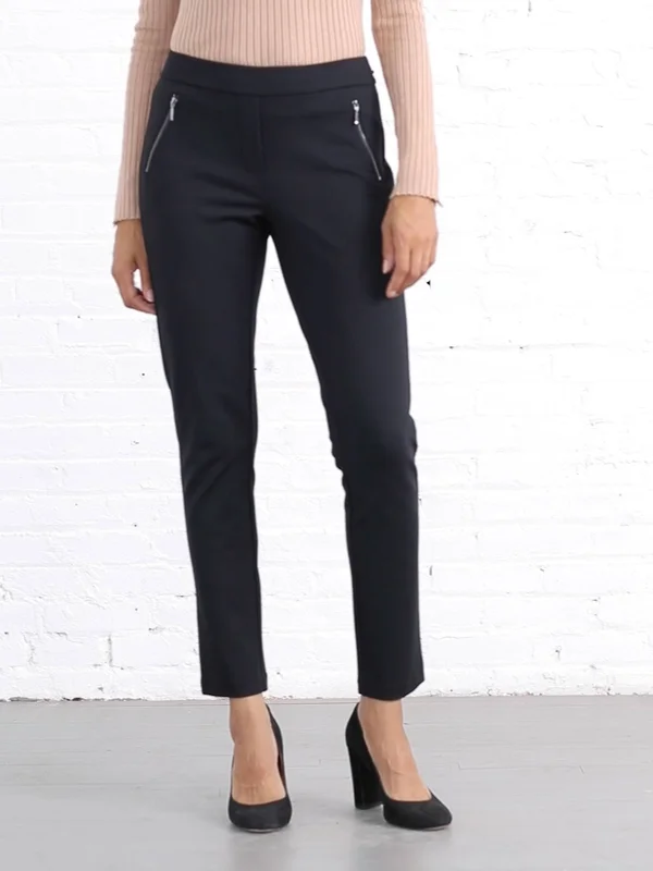 J.Mclaughlin Women's Ross Pants Black Solid - Size 14
