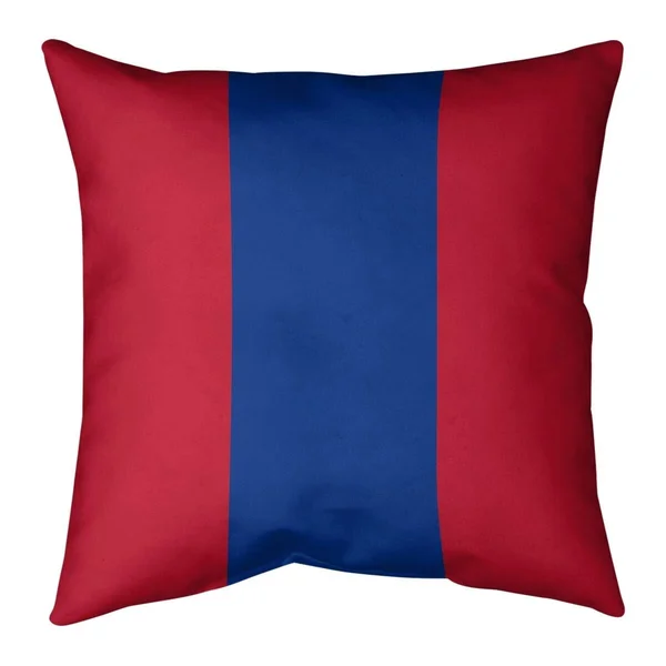 New England New England Throwback Football Stripes Pillow-Faux Linen - 14 x 14 - Square - Zipper Closure - Medium - Removable Co