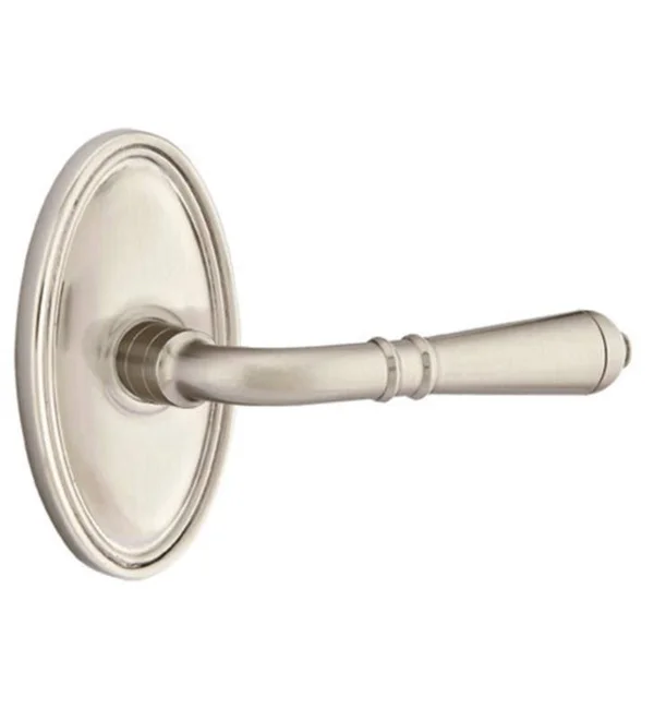 Emtek 8220TUS10BLH Privacy Turino Lever with Oval Rose Finish: Oil Rubbed Bronze, Handle Orientation: Left