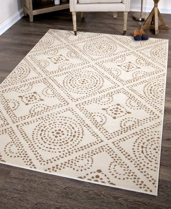 Orian Rugs Farmhouse Indoor/Outdoor Camille Seashell Rug - 5&2x22 x 7&6x22