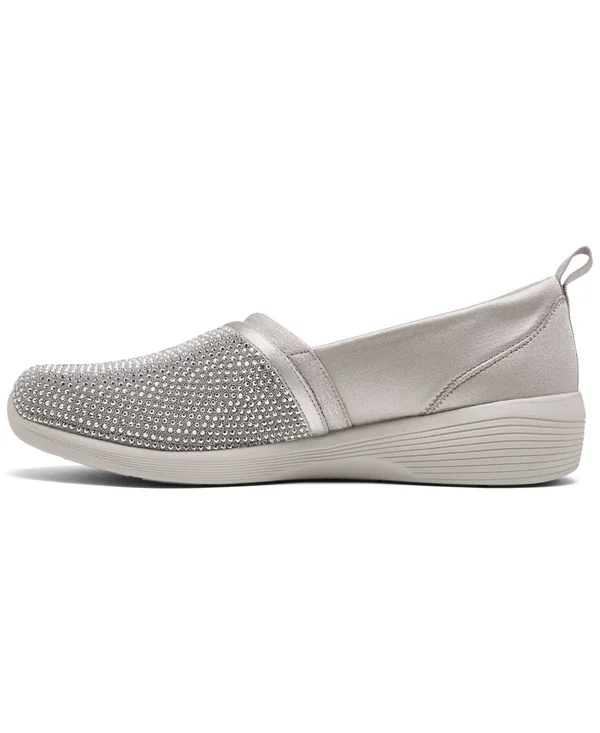 Women's Skechers Arya Shine and Glow Slip-On, Size: 5, Gray
