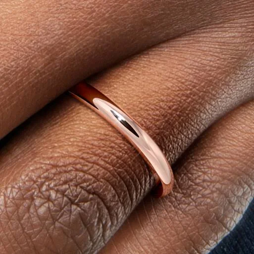 2mm Comfort Fit Wedding Ring - 14K Rose Gold