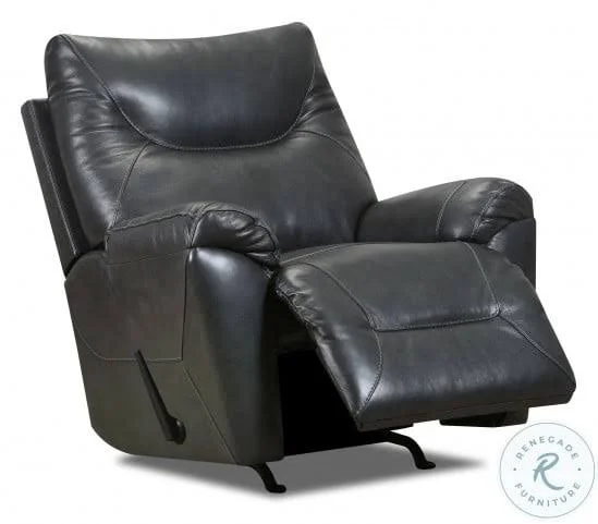 Lane Furniture 4239-18 Silhouette Charcoal Swivel Rocker Recliner with Polyester Material